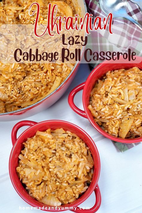 All the flavour, none of the work, baba approved!! Lazy Cabbage Roll Casserole, Lazy Cabbage Rolls, Cabbage Roll Casserole, Cabbage Roll, Favorite Casseroles, Ukrainian Recipes, Cabbage Rolls, Cabbage Recipes, Global Recipes