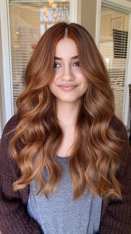 Honey Copper Hair, Auburn Hair Color Ideas, Copper Brown Hair, Auburn Hair Color, Tower Of Fantasy, Light Auburn Hair, Cinnamon Hair, Rambut Brunette, Red Hair Inspo