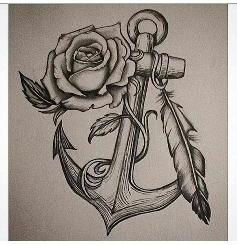 Anchor Rose Tattoo, Anchor Flower Tattoo, Anker Tattoo Design, Rose Heart Tattoo, Anchor Drawings, Rose Tattoo On Back, Memorial Tattoo Designs, Skull Rose Tattoos, Anchor Tattoo Design