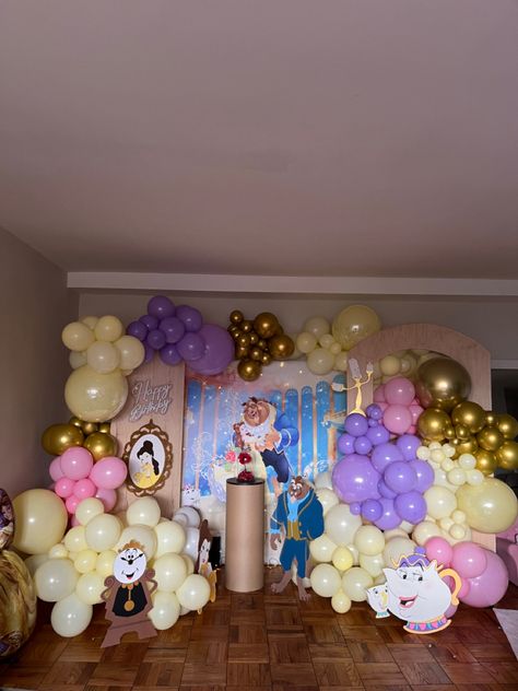 Beauty And The Beast Balloon Arch, Beauty And The Beast Balloon Garland, Beauty And The Beast Backdrop, Belle Birthday, Ideas Fiesta, Arch Ideas, Pastel Party, Party Inspo, 3rd Party