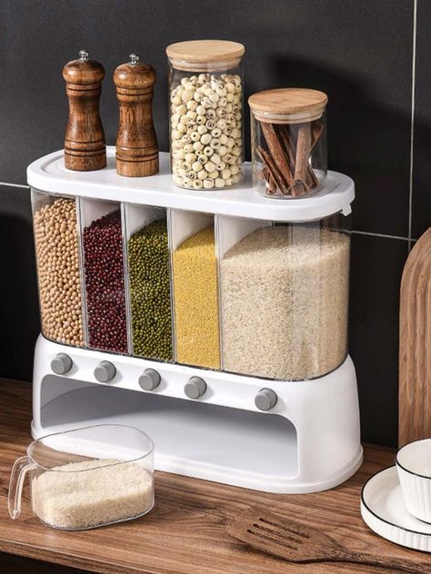 Rice Dispenser, Food Spoilage, Rice Food, Dry Rice, Cereal Containers, Cereal Dispenser, Food Dispenser, Rice Cereal, Kitchen Must Haves