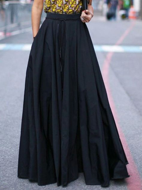 Black Maxi Skirts, Black Skirt Pleated, Maxi Skirt Formal, Custom Skirt, Black Full Skirt, Long Black Skirt, Black Skirt Outfits, Custom Bridesmaid Dress, Bridal Skirts