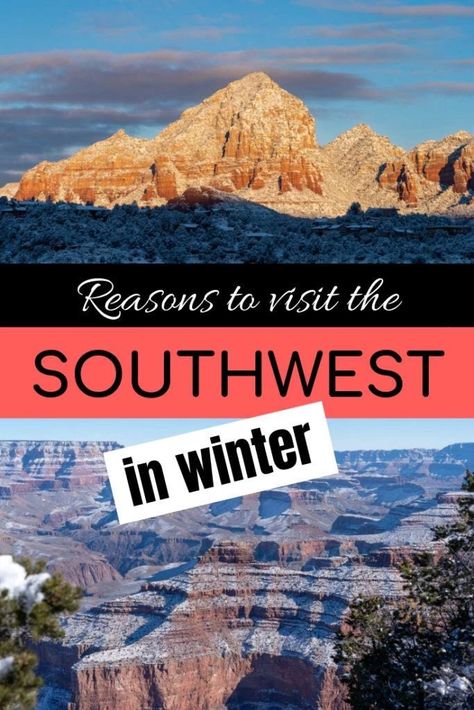 Reasons to visit the American Southwest in winter #travel #Southwest #USA #wintertravel Winter Vacation Packing, Moon Hotel, Winter Vacation Outfits, Best Winter Vacations, Snow Canyon State Park, Southwest Travel, National Park Lodges, Vacations In The Us, Winter Travel Destinations