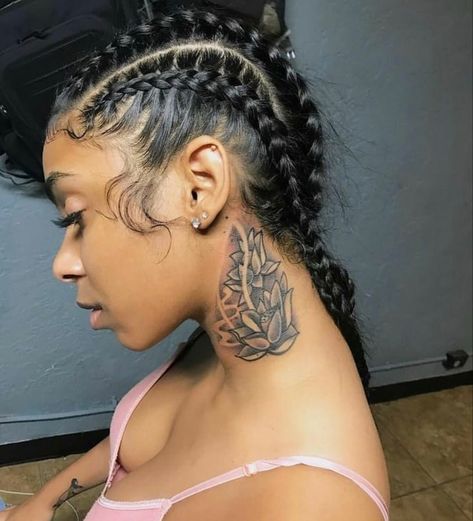 Neck Tattoo Cover Up, Rose Neck Tattoo, Infected Tattoo, Cover Up Tattoos For Women, Best Neck Tattoos, Girl Neck Tattoos, Tramp Stamp Tattoos, Female Tattoos, Neck Tattoos Women