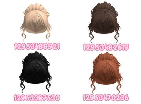 Messy Bun Roblox Code, Messy Bun Black Hair, Roblox Black Hair, Bun Black Hair, Roblox Hair Codes, Black Hair Id Roblox, Dance Moms Outfits, Id Roblox, Black Bun