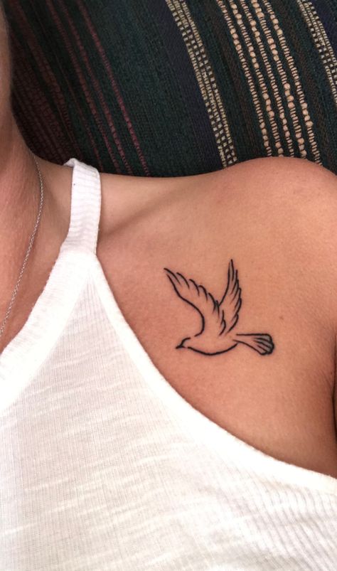 Tattoo Ideas For Missing Someone, Dove Tattoos For Women Flying Birds, Dove Tattoo For Lost Loved One, Dove Tattoo Women, Tattoo For Passed Dad, Small Dove Tattoo Men, Passing Tattoos Memories, Tattoos For Passed Dad, Miss You Tattoo