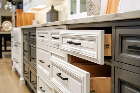 Standard Kitchen Drawer Sizes - A Drawer Dimension Guide 15 Inch Kitchen Drawer, Kitchen Drawer Depth, Kitchen Cabinet Drawers Vs Doors, Kitchen Cabinets With Drawers, Kitchen Drawers Instead Of Cabinets, Dish Drawers, Island Drawers, Kitchen Cabinet Layout, Pantry Drawers