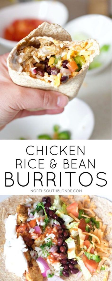 Burritos Chicken, Burritos Healthy, Easy Burrito Recipe, Gluten Free Wraps, Bean Burritos, Mexican Night, Burrito Recipe, Mexican Dinner Recipes, Healthy Mexican