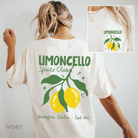 Limoncello Spritz Club Portofino Italy Shirt Tomato Girl Crewneck Coastal Granddaughter Amalfi Coast Lemon Shirt Comfort Colors Plus Sizing - Etsy Norway Lemon Tshirts, Beachy Tshirt, Italia Shirt, Limoncello Spritz, Tomato Girl, Lemon Shirt, Italy Shirt, Portofino Italy, Bartender Gifts