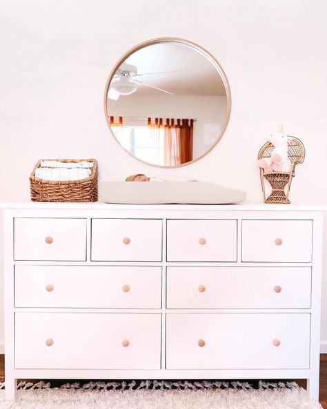 16 Nursery Ideas With Hemnes Dresser That You'll Love - A Dash of Kam Ikea Hemnes Dresser In Nursery, Ikea Hemnes Dresser Changing Table, Ikea Dresser In Nursery, Hemnes Nursery Dresser, Ikea Hemnes Dresser Nursery Organization, Ikea Hemnes Dresser Nursery, Ikea Hemnes Nursery, Ikea Dresser Nursery, Hemnes Changing Table