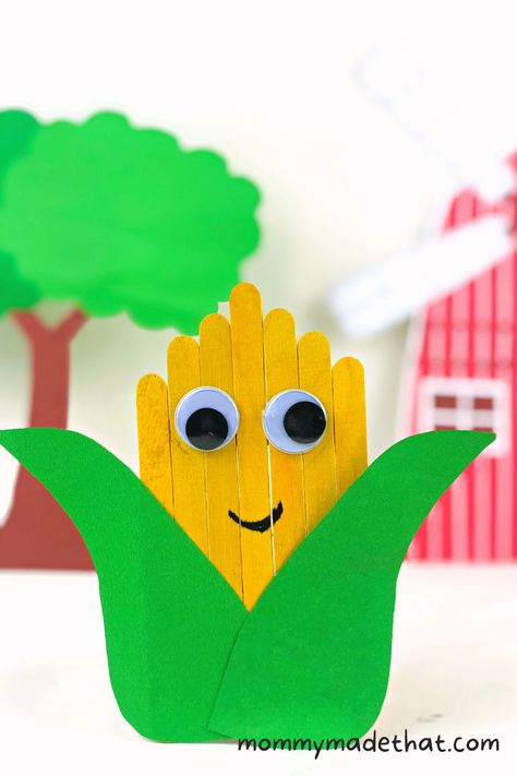 Adorable Popsicle Stick Corn Craft Summer Kid Crafts Easy, Summer Camp Crafts For Toddlers, Diy Crafts For 3rd Graders, Popsicle Stick Crafts Toddlers, Popsicle Stick Crafts Preschool, Easy Popsicle Stick Crafts For Kids, Jumbo Popsicle Stick Crafts, Popsicle Stick Crafts For Kids Preschool, Fall Crafts With Popsicle Sticks