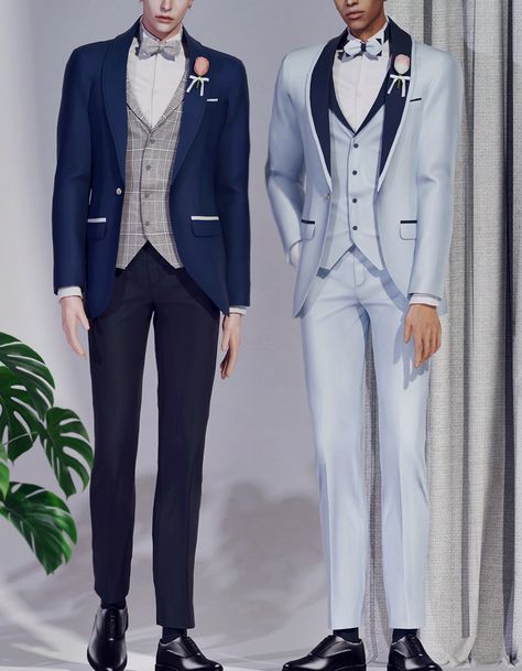 KK Tuxedo (+add hand shape) | KK's creation on Patreon Sims 4 Wedding Clothes Men, Sims 4 Men Tuxedo, Sims 4 Cc Wedding Clothes Men, Wedding Suits Men Sims 4 Cc, Sims 4 Male Tuxedo Cc, Wedding Cc Sims 4 Male, Sims 4 Cc Mens Suits, Sims 4 Wedding Male, Sims 4 Male Wedding Cc