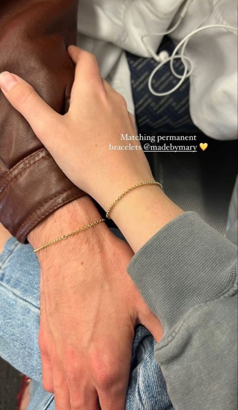 Permanent Couples Bracelets, Matching Bracelet Aesthetic, Permanent Jewelry Couple, Matching Permanent Bracelet, Couple Permanent Bracelet, Permanent Bracelet Couple, Couple Bracelets Aesthetic, Couple Matching Jewelry, Couple Jewellery