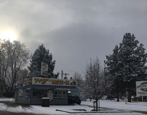 Small Town Snow Aesthetic, Winter Small Town Aesthetic, Snow Town Aesthetic, Snowy Small Town, Outskirts Of Town Aesthetic, Winter Town Aesthetic, Washington State Winter, Small Town Winter, Washington Pennsylvania