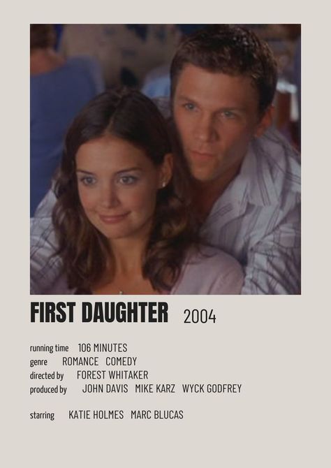 First Daughter Movie, Best Teen Movies, Romcom Movies, Girly Movies, Romantic Comedy Movies, Film Posters Vintage, English Movies, Movie Posters Minimalist, Family Movie Night