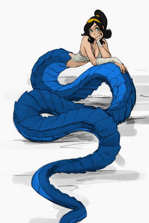 Snake Person Character Design, Naga Character Design, Half Snake Half Human, Naga Character, Lamia Art, Snake Person, Animal Traits, Ange Demon, Fantasy Races