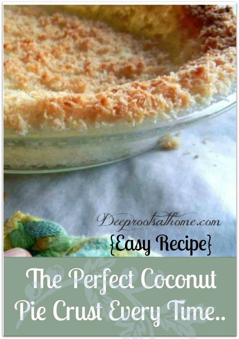 Perfect Coconut Pie Crust Every Time {Easy}, baking holiday coconut pie crusts Coconut Pie Crust, Pie Crust Recipe Easy, Pie Dough Recipe, Homemade Pie Crust Recipe, Easy Pie Crust, Pie Crust Recipe, Coconut Pie, Gluten Free Pie, Pastry Pie