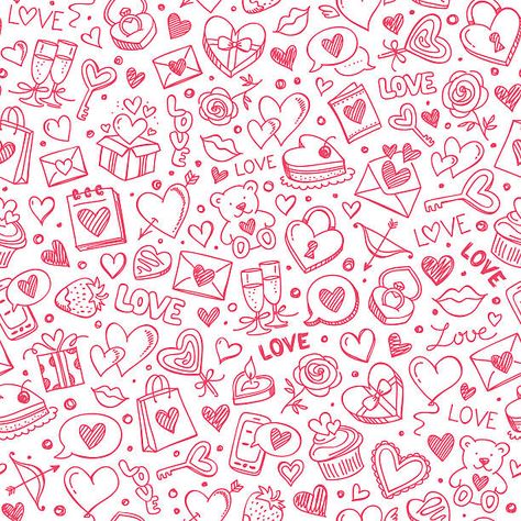 1,096,145 Love Background Stock Photos, Pictures & Royalty-Free Images - iStock Valentines Day Doodles, Valentine Doodle, Valentines Day Drawing, Valentine Poster, Valentines Illustration, Doodle Background, Art Journal Prompts, Valentines Day Coloring, Valentines Patterns