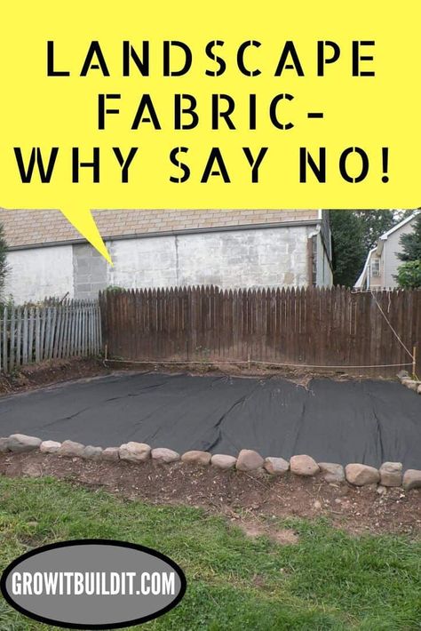 5 Reasons to not use Landscape Fabric – GrowIt BuildIT Cheap Flower Bed Ideas In Front Of House, Mulch Around Raised Garden Beds, Sand Flower Bed, How To Make Flower Beds Around House, Minimal Flower Beds In Front Of House, No Dig Border Landscaping, Flower Beds With Rocks Landscaping Ideas, Large Mulch Bed Ideas, Natural Rock Landscaping Border