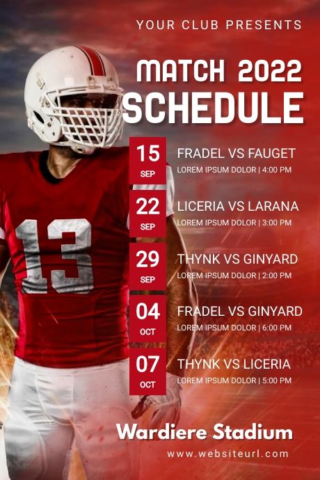 Game Schedule Graphic Design, Sports Calendar Design, Football Schedule Design, Game Schedule Design, Match Schedule Design, Sports Schedule Graphic, Sport Schedule, Sports Schedule, Baseball Schedule