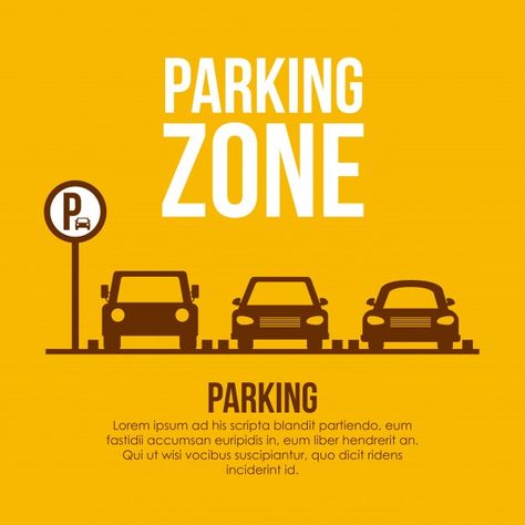 Parking design over yellow illustration | Premium Vector #Freepik #vector #infographic #car #design #road Animal Logo Design Inspiration, Road Signage, Yellow Illustration, Park Signage, Publishing Design, Yellow Sign, Vector Infographic, Pet Logo Design, Parking Signs