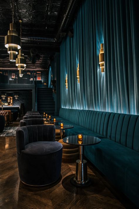 The Pearl Club’s Dramatic Design Erases All Traces of a Dive Bar - Eater Chicago Bar Lounge Design, Bar In Casa, Lounge Interiors, Nightclub Design, Hotel Lounge, Bar Interior Design, Luxury Bar, Office Lounge, Lounge Bar