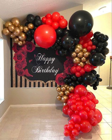 Balloon Arch Decorations, Black And Gold Balloons, Bridal Shower Balloons, Diy Balloon, Bridal Shower Diy, Black Balloons, Anniversary Decorations, Gold Diy, Event Supplies