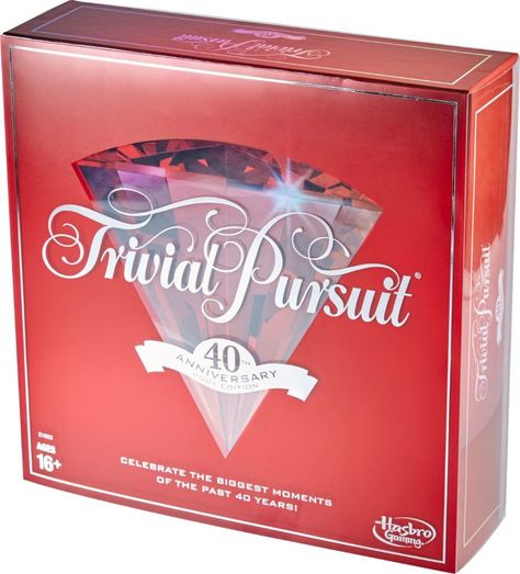 Nintendo World, Trivial Pursuit, Name Games, Tech School, Premium Packaging, Friends Show, Trivia Games, Tag Design, 40th Anniversary