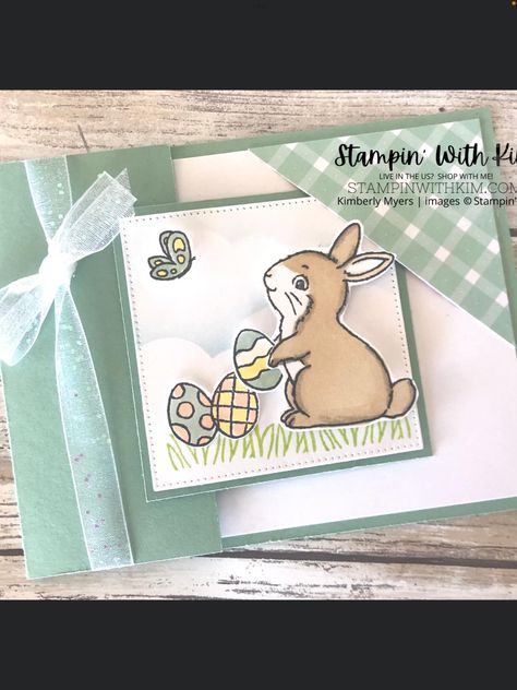 Fun Fold Easter Cards, Stamping Up Easter Bunny, Easter Bunny Cards Stampin Up Stamps, Su Easter Bunny Cards, Stampin Up Bunny Punch, Su Easter Cards, Stampin Up Easter Bunny Cards, Bunny Cards Handmade, Stampin Up Easter Cards 2024