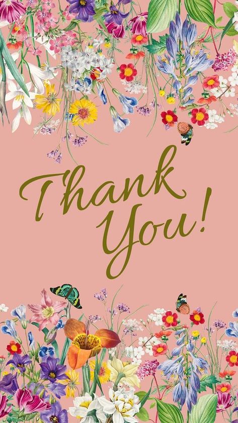 Thank You Images Aesthetic, Thank You Background, Idea Template, Butterfly Border, Facebook Story, Border Art, About Butterfly, Thank You Images, Spring Illustration