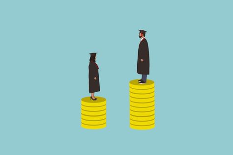 Data Show Gender Pay Gap Opens Early Gender Performativity, Gender Pay Gap, College Graduates, Data Show, The Wall Street Journal, Fashion Images, Wall Street Journal, Male And Female, Womens Rights