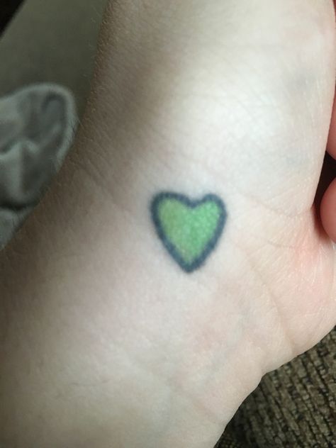 My Green heart wrist tattoo Green Heart Tattoo, Heart Symbol Meaning, Heart Tattoo Meaning, Heart Tattoo Wrist, Green Tattoos, Heart Tattoos, Heart Tattoo Designs, Mean Green, Discreet Tattoos