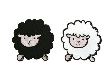 Black Sheep Cartoon, Black Sheep Tattoo, Tattoo Silhouette, Knitting Tattoo, Sheep Logo, Sheep Tattoo, Sheep Cartoon, Icon Design Inspiration, Kawaii Illustration