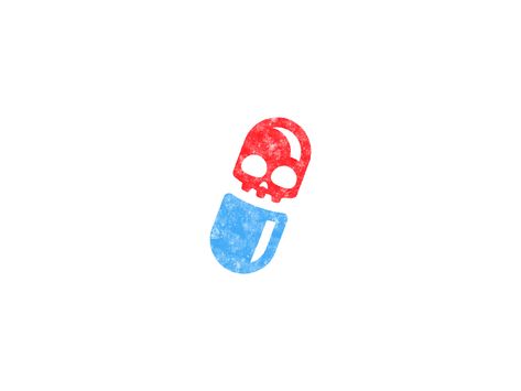 Placebo = Skull + Pill drugs drug placebo skull pill blue red design brand mark logo illustration A Tattoo, Tattoo Artist, That Look, Tattoos, Red, Blue, Design