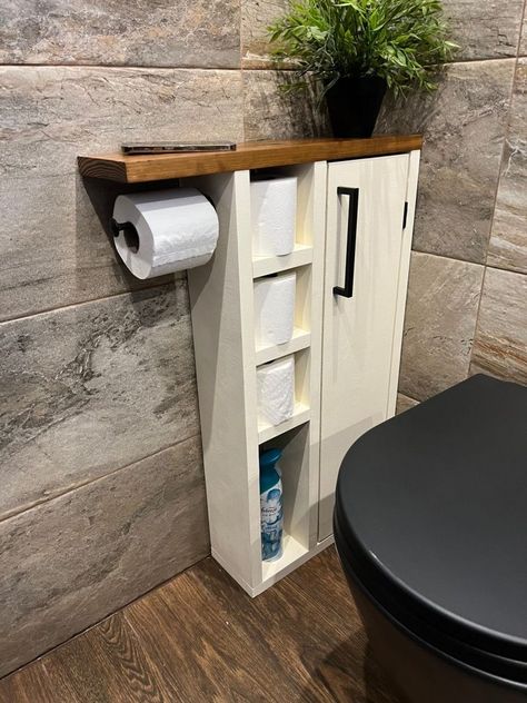 Diy Toilet Paper Holder, Wc Decoration, Wood Toilet Paper Holder, Wood Toilet, Diy Toilet, Toilet Paper Storage, Roll Paper, Toilet Roll, Kitchen Remodel Idea