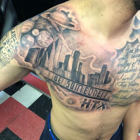 Houston Astros Tattoo Ideas, Be Someone Tattoo, Be Someone Houston Tattoo, Houston Astros Tattoo, Houston Tattoos Sleeve, Houston Skyline Tattoo, Houston Texas Tattoos, Houston Tattoos, Skyline Tattoo