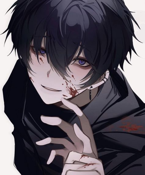 Creepy Anime Guy, Angry Anime Boy, Male Yandere, Yandere Characters, Yandere Boy, Evil Anime, Dark Anime Guys, Artwork Images, Manga Boy