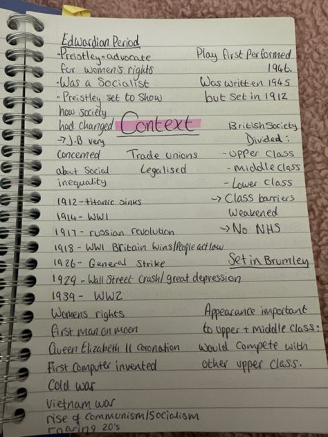 An Inspector Calls Revision Notes Context, An Inspector Calls Context, An Inspector Calls Quotes, Gcse Notes, Gcse Drama, An Inspector Calls Revision, Studying Vibes, English Gcse Revision, An Inspector Calls