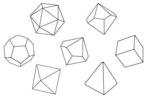 Polyhedral outline dice shapes for dunge... | Premium Vector #Freepik #vector #d20 #dnd Dnd Dice Outline, Dice Tattoo Dnd, Dnd Dice Svg, Dnd Dice Illustration, Dice Line Art, D20 Outline, Dnd Dice Drawing, D20 Drawing, Dnd Dice Tattoo