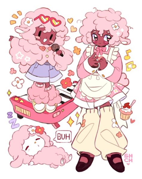 Sanrio Human Art, My Sweet Piano Fanart, Sanrio Gijinka, Hello Kitty Human Drawing, Flavor Frenzy Fanart, Sanrio Human Version, Human Sanrio, My Melody Art, Sanrio Characters As Humans