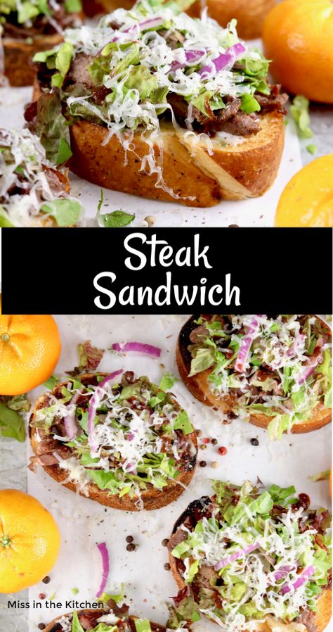 Steak Lunch, Leftover Steak Recipes, Steak Sandwich Recipes, Gourmet Appetizers, Leftover Steak, Best Macaroni Salad, Easy Steak, Grilled Steak Recipes, Steak Sandwich