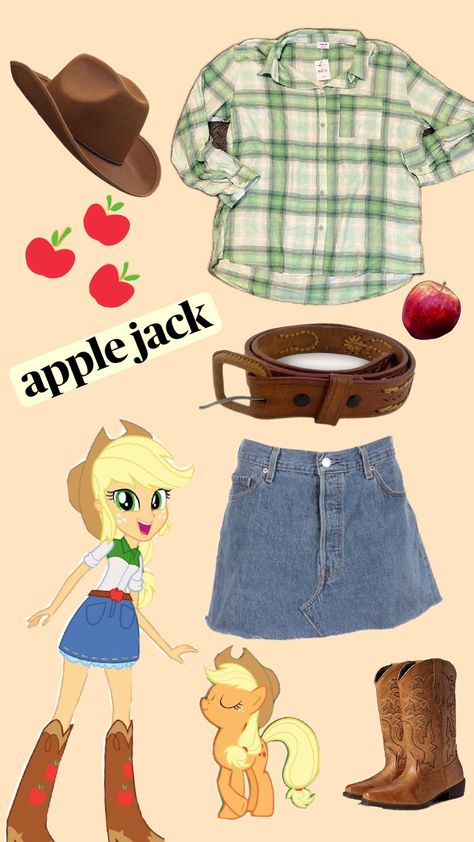 #applejack #applejackcosplay Applejack Aesthetic Outfit, Applejack Outfit Ideas, Applejack Costume, Applejack Inspired Outfit, Apple Jack Cosplay, Applejack Outfit, Apple Jack Redesign, Applejack Cosplay, Mlp Cosplay Applejack