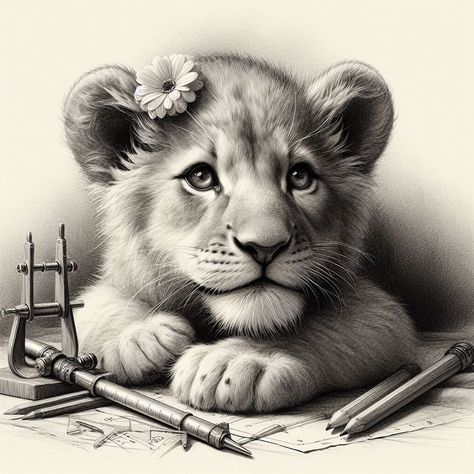 Lion Cub Tattoo Design, Lioness And Cub Tattoo, Lion Cub Tattoo, Lioness Tattoo Design, Bald Eagle Art, Lion Art Tattoo, Big Cat Tattoo, Cute Animal Tattoos, Cubs Tattoo