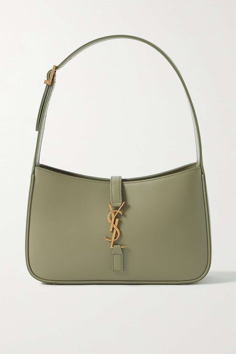 Light Green Handbag, Ysl Green Bag, Saint Laurent 5 A 7, Green Bag Aesthetic, Green Bag Outfit, Ysl Shoulder Bag, Kily Jenner, Tas Lv, Green Bags