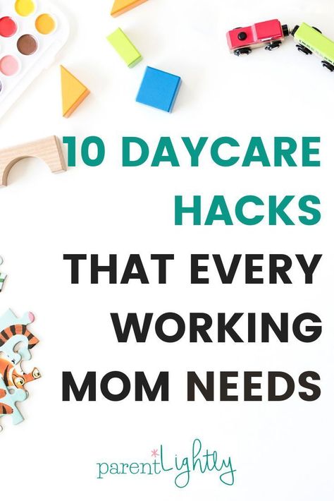 I LOVE these tips! The logistics of daycare can be tough, but these are some of the best daycare hacks I've seen to make it all easier for the whole family. Daycare Hacks, Daycare Schedule, Working Mom Inspiration, Working Mom Guilt, Working Mom Schedule, Toddler Daycare, Accountability Group, Starting A Daycare, Mom Schedule