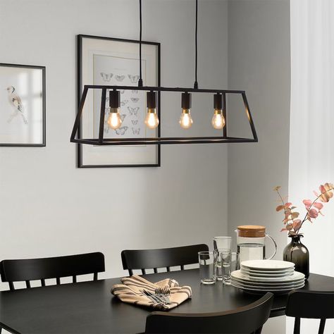 Make your #kitchen warm, inviting and tailored to the tasks at hand with these best-of light fixtures. Best Kitchen Lighting, Hanging Light Lamp, Black Pendant Lamp, Kitchen Lighting Fixtures, Ikea Family, Hanging Light Fixtures, Kitchen Pendant Lighting, Mode Design, Black Lamps