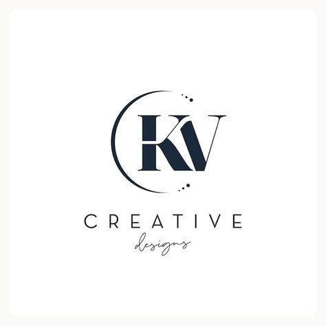 Kv Logo Design Letter, Monogram Logo Ideas, Kv Logo, Logo For Business, Flower Background Design, Monogram Logos, Wedding Logo Design, Instagram Creative Ideas, Company Logos