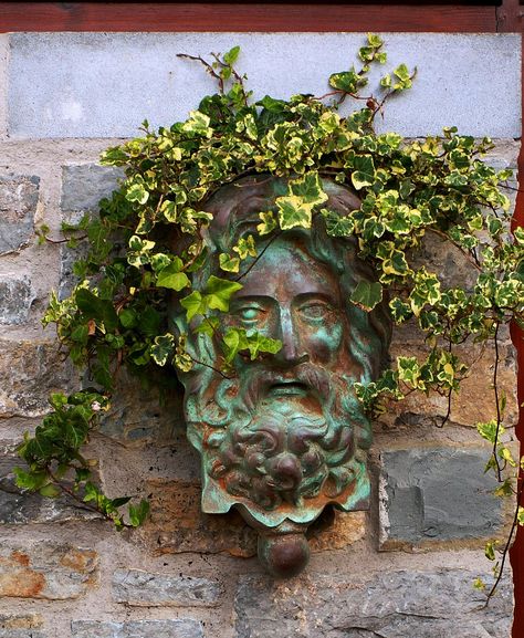 Chalice Well, Pot People, Head Vases, Witch Garden, Garden Entrance, Head Planters, Rock Face, Wild Hair, Pot Plant