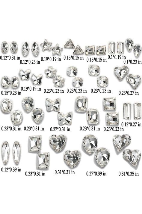 48Pcs Mix Clear White Nail Rhinestones Nail Charms,3D Heart Butterfly Nail Gems Charms for Nails Luxury Shiny Star Flower Nail Crystals Nail Charm for Women Nail Designs Nail Supplies Nail Accessories Charms For Nails, Nail Crystals, Nails Luxury, Nail Gems, Nail Charm, Nail Rhinestones, Heart Butterfly, 3d Heart, Designs Nail