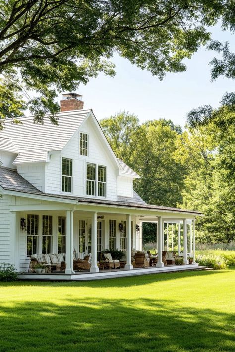 12 Old Farmhouse Exterior Ideas for Timeless Charm! - My Decor Inspo Rustic White House, Old Country Houses Farmhouse, New House That Looks Old, New Homes That Look Old, Old Farmhouse Remodel Exterior, 1800s Farmhouse Exterior, French Country Farmhouse Exterior, Vintage Farmhouse Exterior, Old Farmhouse Exterior